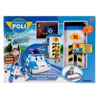 Robocar POLI 83316 Подъемник с металлической машинкой Поли и фигуркой Джин
