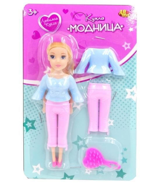 ABtoys (АБтойс) PT-01390 Кукла ABtoys, Любимая кукла, Модница с аксессуарами, 2 вида, 15см