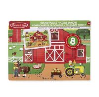 Melissa&Doug 42800 Пазл деревянный со звуком "Вокруг фермы", 7 элементов