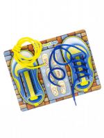 Woodlandtoys 017606 Развивающая игрушка Woodlandtoys Шнуровка Башмачки для мальчиков 17*22,5
