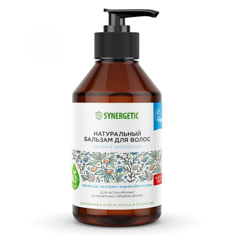 SYNERGETIC 702002 Бальзам для волос SYNERGETIC Объем и укрепление волос 250мл