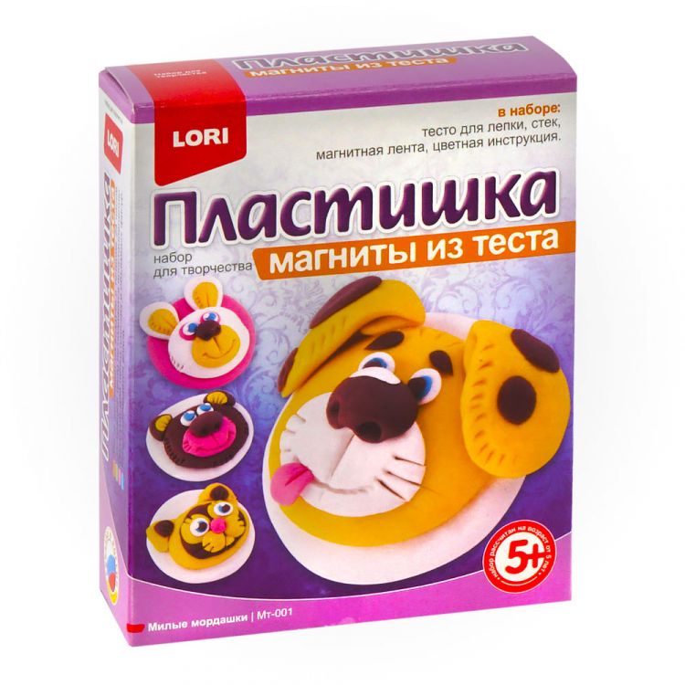 LORI Мт-001 Пластишка Магниты из теста "Милые мордашки"