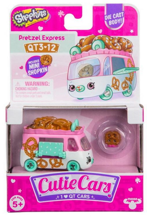 Moose 57109 Машинка Cutie Car S3 с фигуркой Шопкинс Pretzel Express QT3-12
