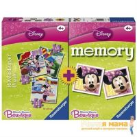 Ravensburger 222025 Набор 3 Пазла + игра Мемо Минни Маус
