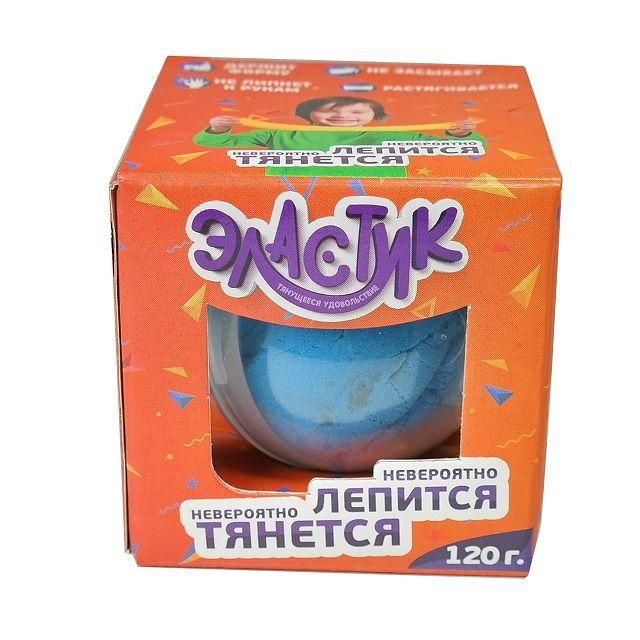 Масса для лепки ТМ "Эластик", синий, 120 г