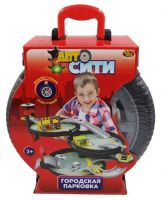 ABtoys PT-00547(WA-D0125) Парковка "Авто Сити" 3-х уровневая, в чемоданчике-автошине