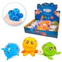 JUNFA 1809-SQ091/1 Игрушка-антистресс. Мялка, выдави пузырьки "Dinosaur World Морские животные", 12 шт. в дисплее