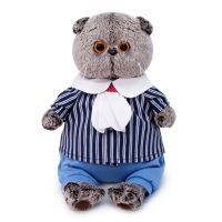 BUDI BASA Ks22-118 Мягкая игрушка Кот Басик в морском костюме, 22 см
