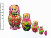 Матрешка Клубничка малая из 5 кукол, 9 см
