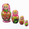 Матрешка Клубничка малая из 5 кукол, 9 см