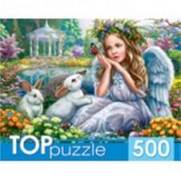 Рыжий кот ХТП500-4238 TOPpuzzle. Пазлы 500 элементов. АНГЕЛОЧЕК И КРОЛИКИ