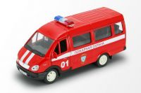 Welly 42387AFS Машинка Welly ГАЗель Пожарная охрана металлическая