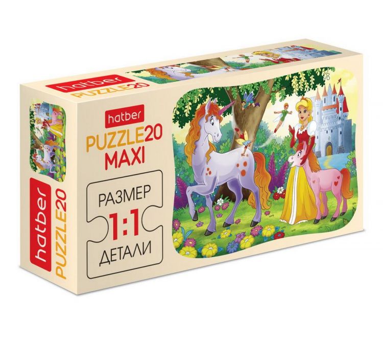 Hatber 20ПЗ5-19282 Пазл Hatber MAXI Принцесса 20 элементов 230Х165мм