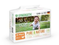 SYNERGETIC 500001 Трусики-подгузники SYNERGETIC PURE&amp;NATURE Ультратонкие, дышащие, размер 4 MAXI (7-12 КГ), 44шт