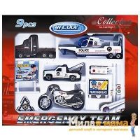 Welly 98630-9A Велли Игровой набор "Служба спасения - полиция" 9 шт.