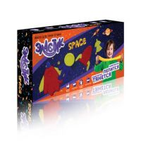 Масса для лепки ТМ "Эластик" Space, 3 цвета, 4 формочки