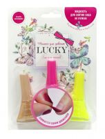 Lucky Т11206 Набор из 3 лаков - Золотой Металлик(#096) + Фуксия(#133) + Желтый(#117)