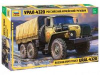 Звезда 3654 Сборная модель Российский армейский грузовик Урал-4320, 1:35