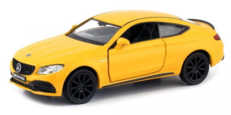 RMZ City 554987M(E) Машина металлическая Mercedes-Benz C63 S AMG Coupe 2019, 1:32, цвет желтый матовый