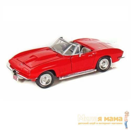 Motormax 73224 Модель винтажной машины 1967 Corvette, 1:24, красная