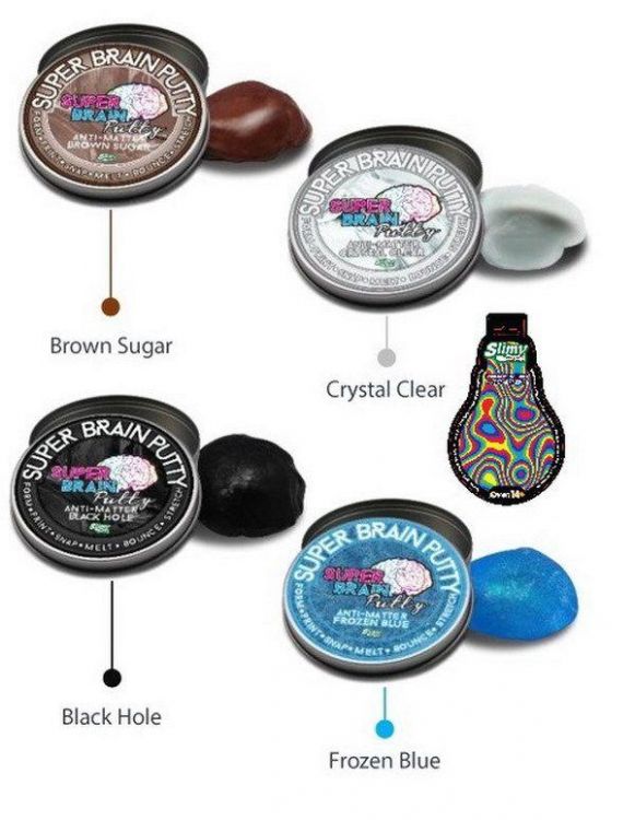 Jocker (Far East) LTD 33981 Жвачка для рук "Super Brain Putty", серия "Антивещество", 4 цвета в ассортименте, 75 гр.