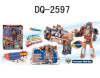 Junfa Toys SB201-3 Робот-бластер 2в1 Ferocious Wolf Gun с мягкими снарядами, защитные очки в комплекте