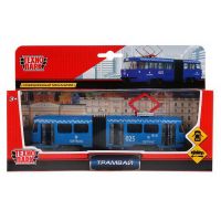 Технопарк SB-18-01-BL-WB(NOIC) Трамвай Технопарк новый c гармошкой 19 см