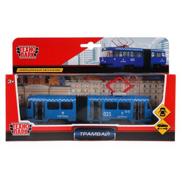 Технопарк SB-18-01-BL-WB(NOIC) Трамвай Технопарк новый c гармошкой 19 см