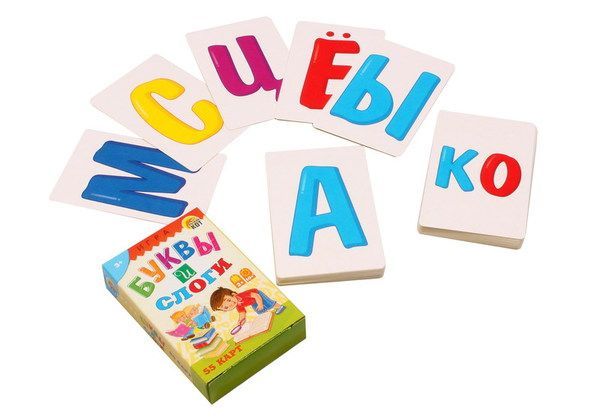 Рыжий кот ИН-3785 Игра карточная обущающая.БУКВЫ И СЛОГИ