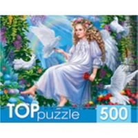 Рыжий кот ХТП500-4239 TOPpuzzle. Пазлы 500 элементов. АНГЕЛОК В САДУ