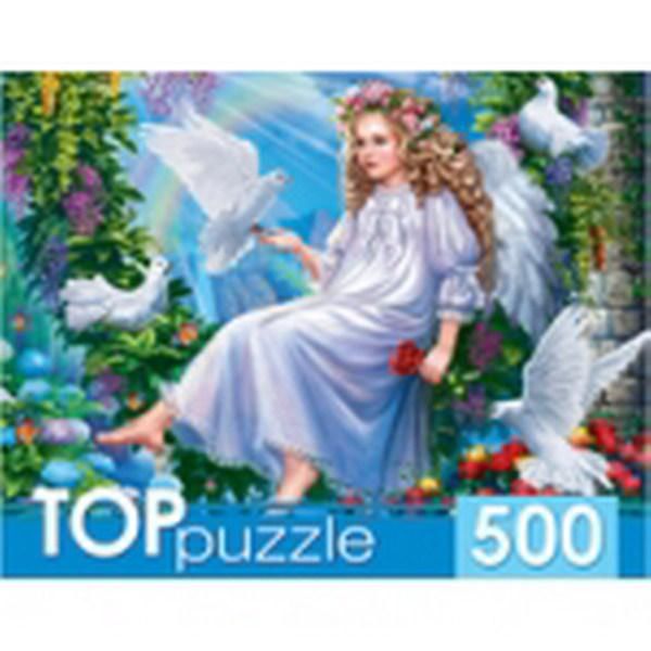 Рыжий кот ХТП500-4239 TOPpuzzle. Пазлы 500 элементов. АНГЕЛОК В САДУ