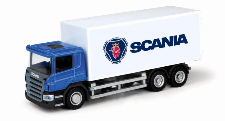 Uni-Fortune 144002 Машина металлическая RMZ City 1:64 SCANIA - Машина грузовой фургон, без механизмов