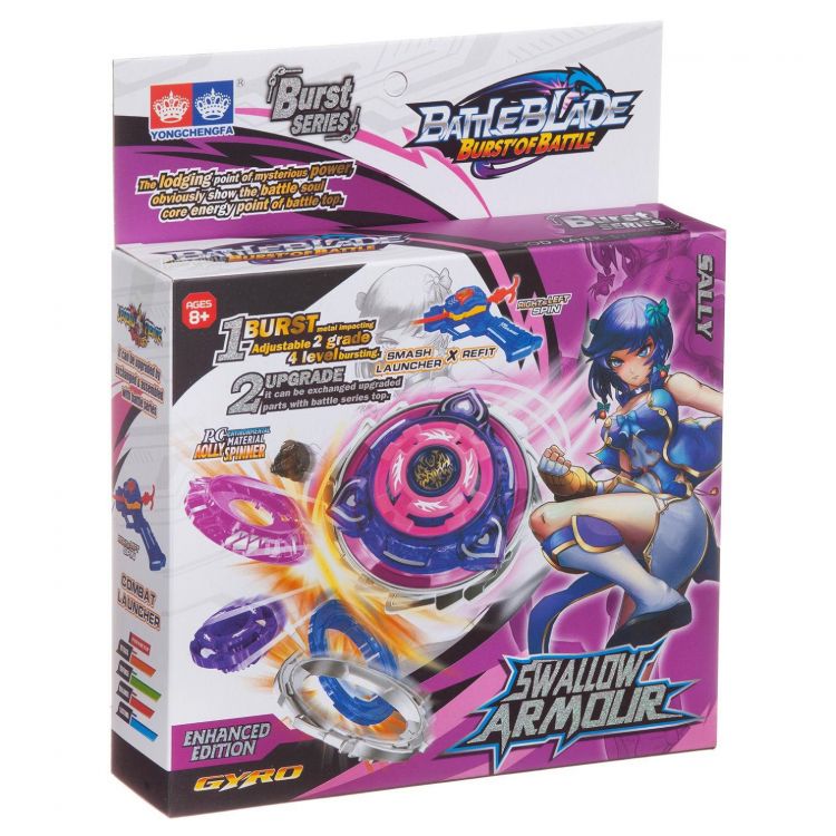 Junfa F6133/Sally Настольная игра Junfa Волчок Battle blade Swallow Armour Sally с пусковым устройством,19х23х5 см