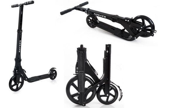 RAYSEN CK-200B-1 Самокат складной Raysen серия Tour, 99х78 см, черный