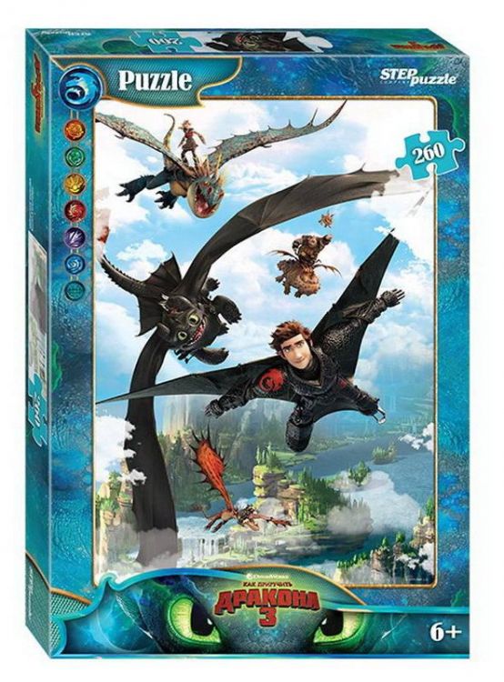 СТЕП ПАЗЛ 95081 Пазл DreamWorks "Как приручить дракона - 3", 260 деталей