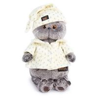 BUDI BASA Ks22-024 Мягкая игрушка Кот Басик в пижаме, 22 см