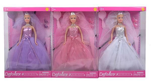 DEFA 8253d Кукла Defa. Lucy Принцесса-невеста, с аксессуарами, 3 вида в ассортименте