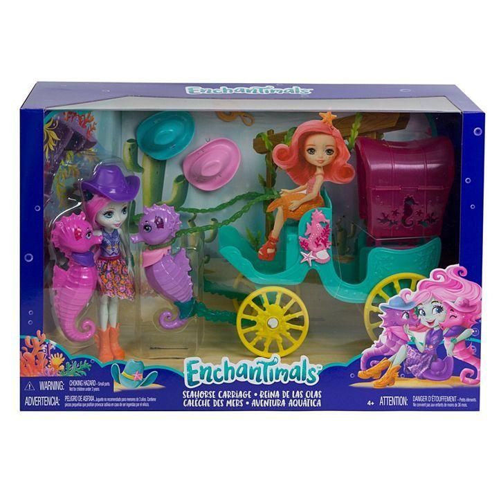 Mattel FKV61 Энчантималс Карета морских коньков с куклой Санделлой