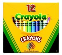 Crayola 0012 Набор разноцветных восковых мелков, 12 шт.
