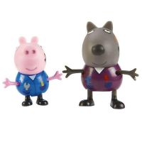 Peppa Pig 15568 Фигурки "Пеппа и друзья", волчонок Дэнни и братик Джордж