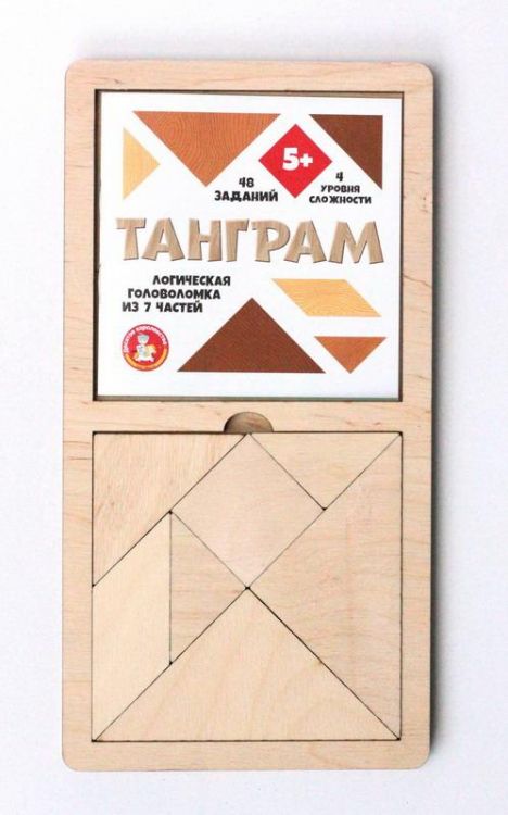Десятое королевство 00787ДК Игра головоломка деревянная "Танграм" (большая)