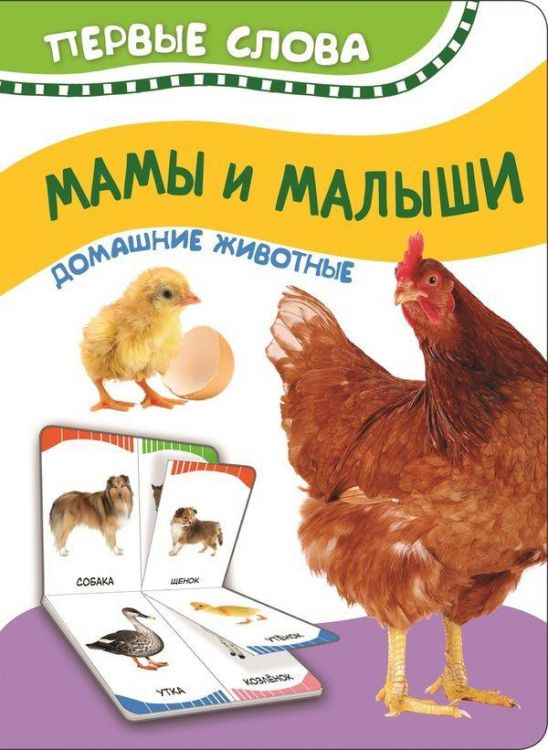 РОСМЭН 32513 Книга. Первые слова. Мамы и малыши (Домашние животные)
