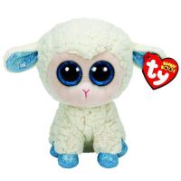 TY 36133 Beanie Boo's Мягкая игрушка Овечка  (белая с голубыми копытцами), 25 см