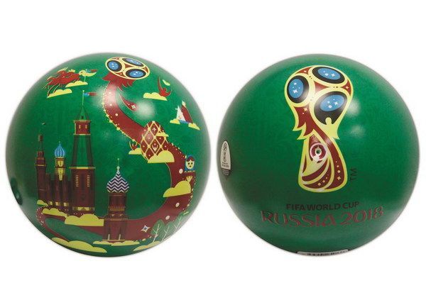 Мяч Т11840 FIFA-2018 Забивака, зеленый Кубок и Город, 23 см