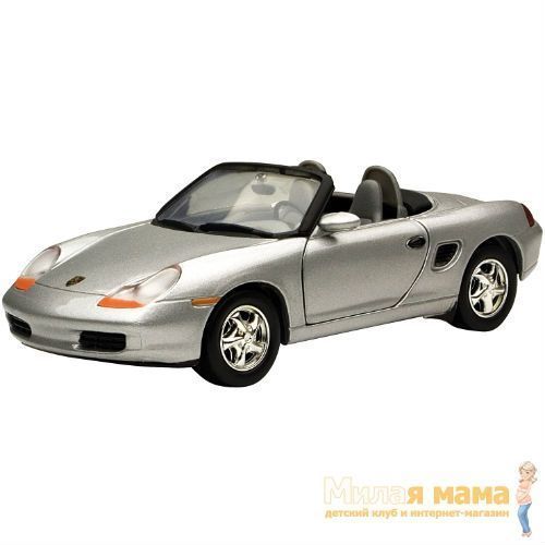 Motormax 73226 Коллекционная модель машины Porsche Boxster, 1:24, серебристая