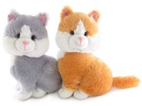 LAVA Л176В Кошка двухцветная мини музыкальная 22 см, звук "Погладь меня"