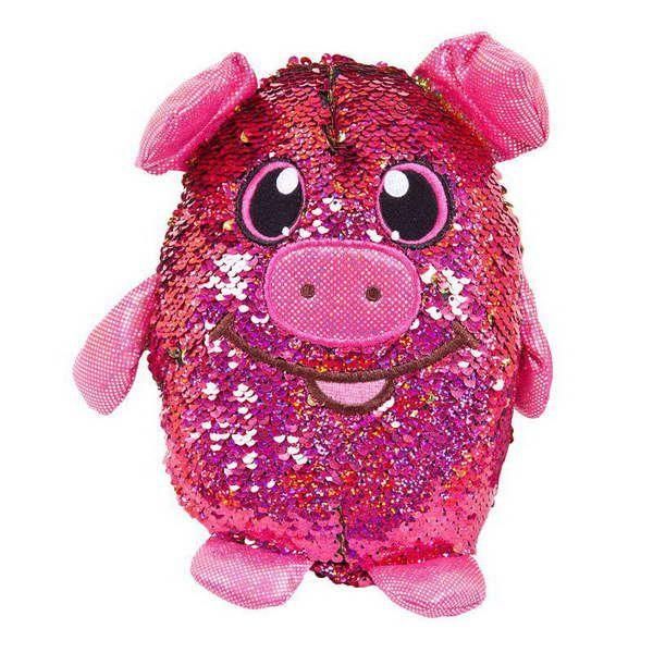 Beverly Hills SMZ01017 Shimmeez Мягкая игрушка Шиммиз Свинка в пайетках, 20 см