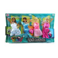Shenzhen Toys 3312-A Набор одежды и аксессуаров для куклы (4 наряда, обувь, 2 сумочки)
