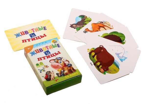 Рыжий кот ИН-3786 Игра карточная обучающая Животные и птицы