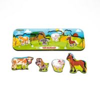 Woodlandtoys 011903 Развивающий набор Woodlandtoys Вкладыш Чей малыш №1 10*27,5